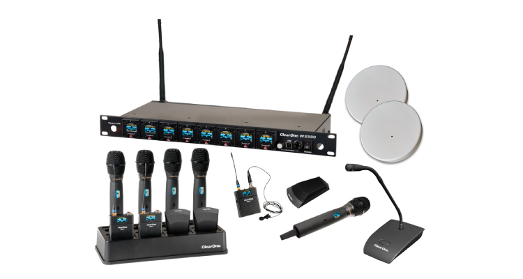 ClearOne Debuts WS800 M550 RF Range Wireless Microphone System at