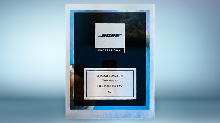 HERMAN Pro AV Receives Bose Pro Summit Award