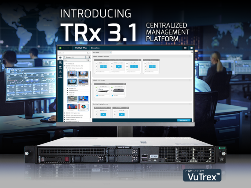 VuWall Reduces Video Wall Integration Time and Increases Operator Efficiency With TRx Version 3.1