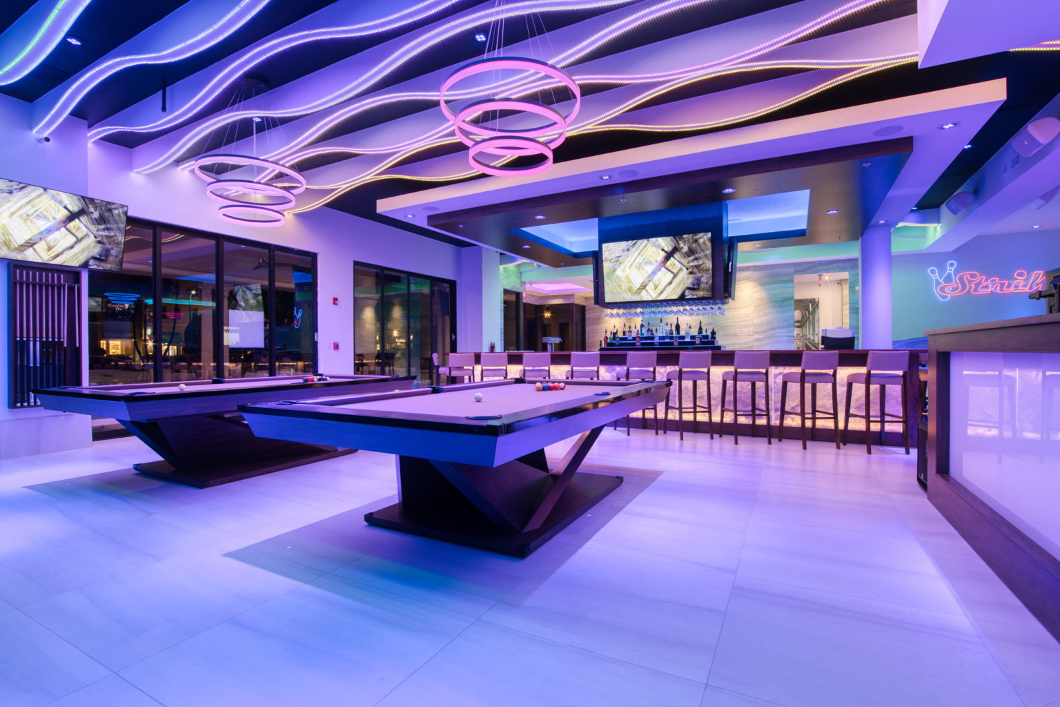 strike-10-boca-raton-modernizes-bowling-with-high-tech-interiors