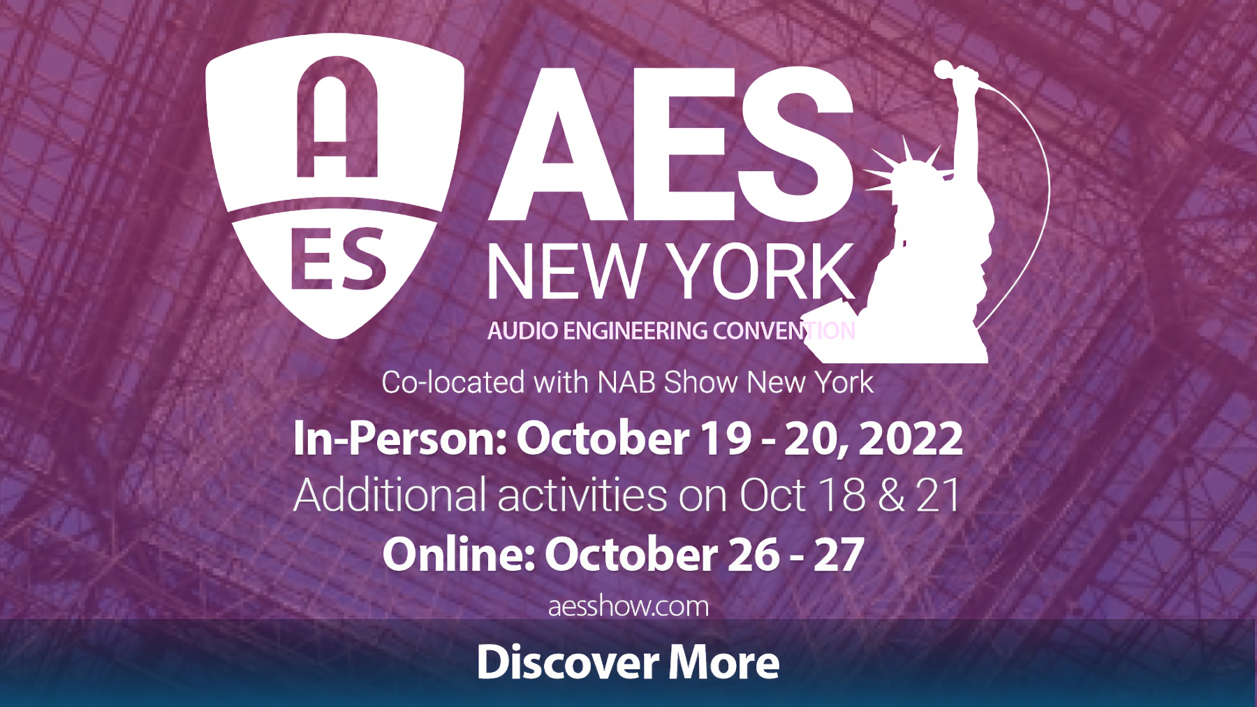 Audio Engineering Society Announces Return to New York for AES 2022