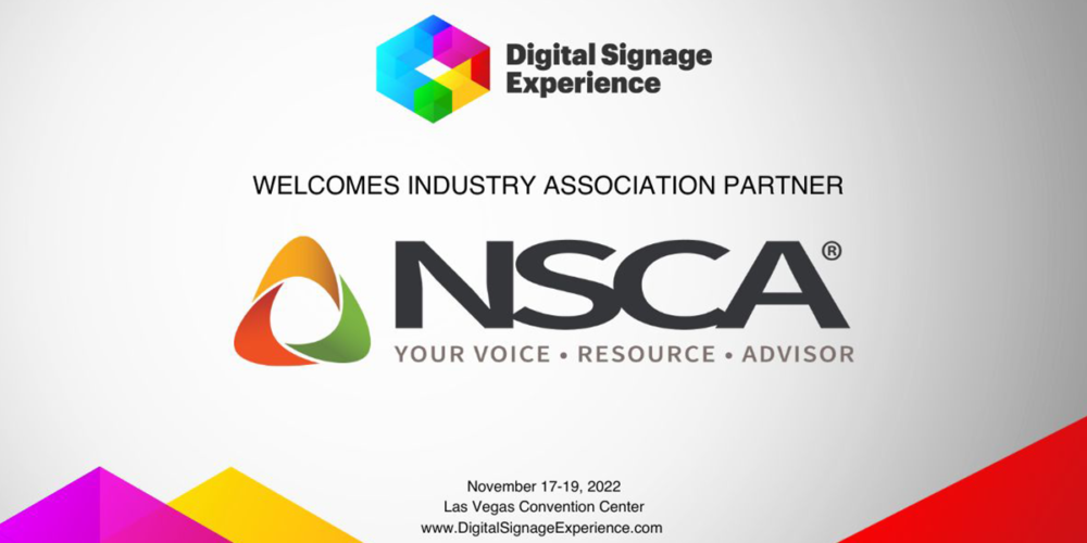 Digital Signage Experience Partners With NSCA for 2022 Show – rAVe [PUBS]