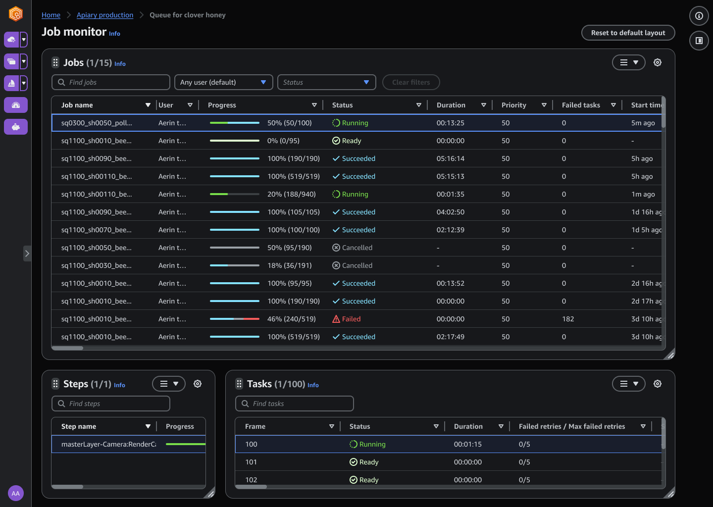 AWS Deadline Cloud Job Monitor