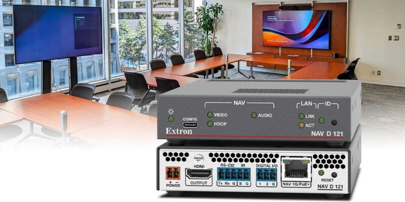 Extron Begins Shipping NAV D 121 Compact AV-over-IP Decoder