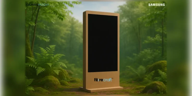 Glass-Media and Samsung Launch Sustainable FibreCraft Digital Signage Line
