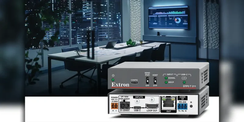 Extron Introduces DTP3 T 211 USB-C Transmitter With 100W Power Delivery