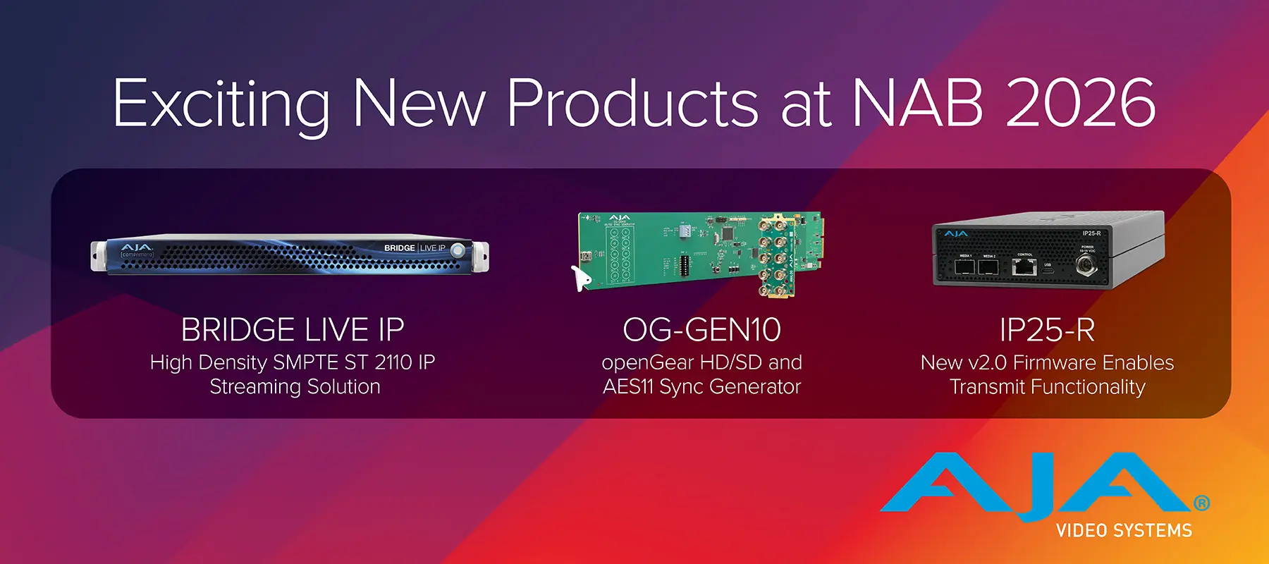 AJA NAB 2026 Media Overview Group Product Image 3