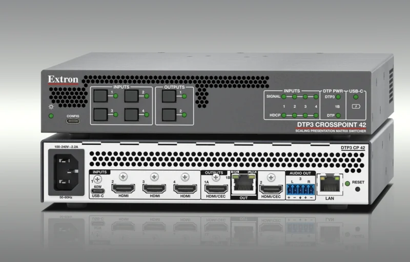Now Shipping – DTP3 CrossPoint 42 Brings High Performance to Modern Meeting Spaces