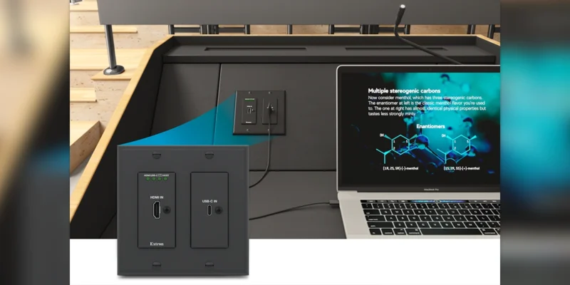 Extron Now Shipping DTP3 T 322 D Two-Input Wallplate Transmitter